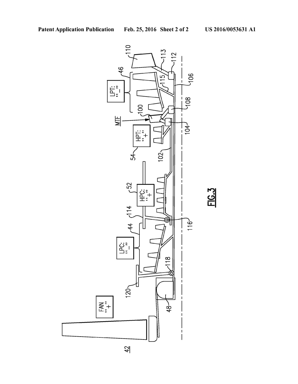 GAS TURBINE ENGINE WITH MOUNT FOR LOW PRESSURE TURBINE SECTION - diagram, schematic, and image 03