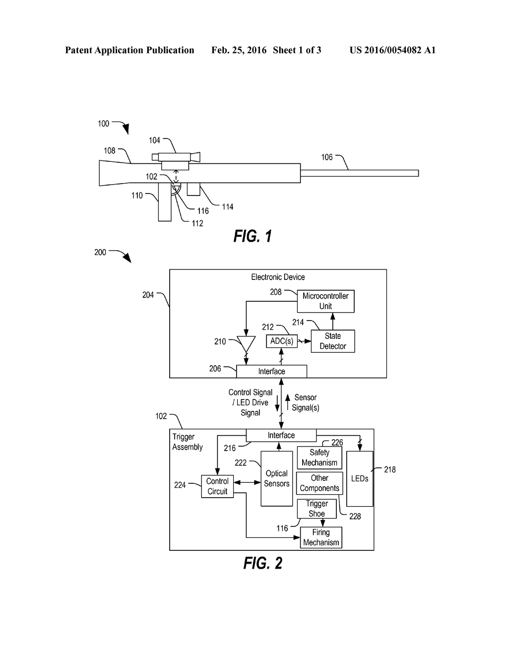 Trigger Assembly and Method of Optical Detection of a Trigger Assembly     State - diagram, schematic, and image 02