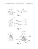 Measurement device control system for determining a topology of a surface     of a bulk material diagram and image