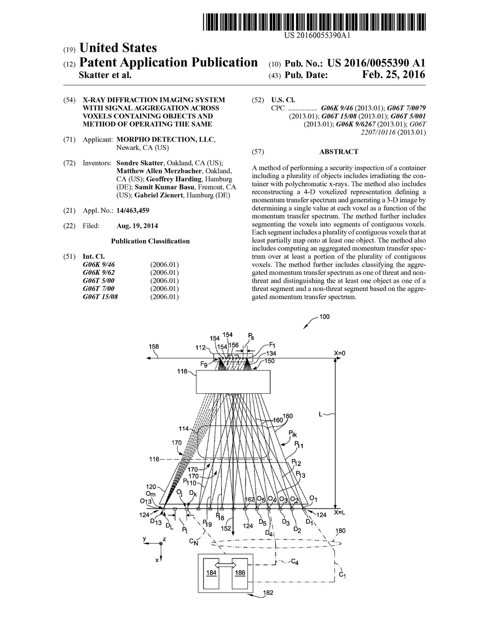 X-RAY DIFFRACTION IMAGING SYSTEM WITH SIGNAL AGGREGATION ACROSS VOXELS     CONTAINING OBJECTS AND METHOD OF OPERATING THE SAME - diagram, schematic, and image 01