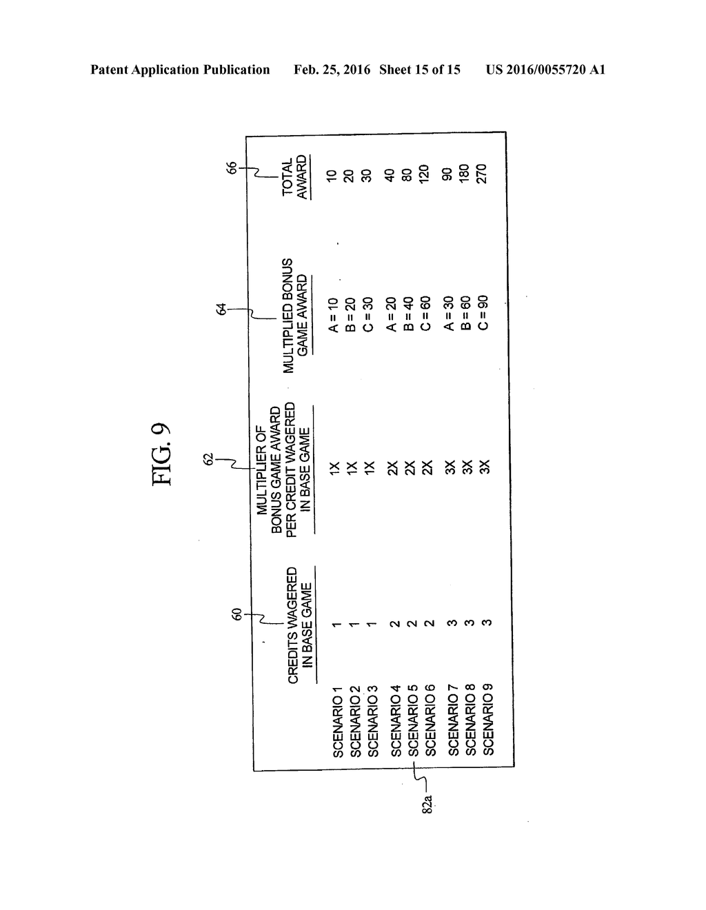 GAMING DEVICE HAVING A GRADUATED MULTIPLIER PAYOUT IN A SECONDARY GAME - diagram, schematic, and image 16