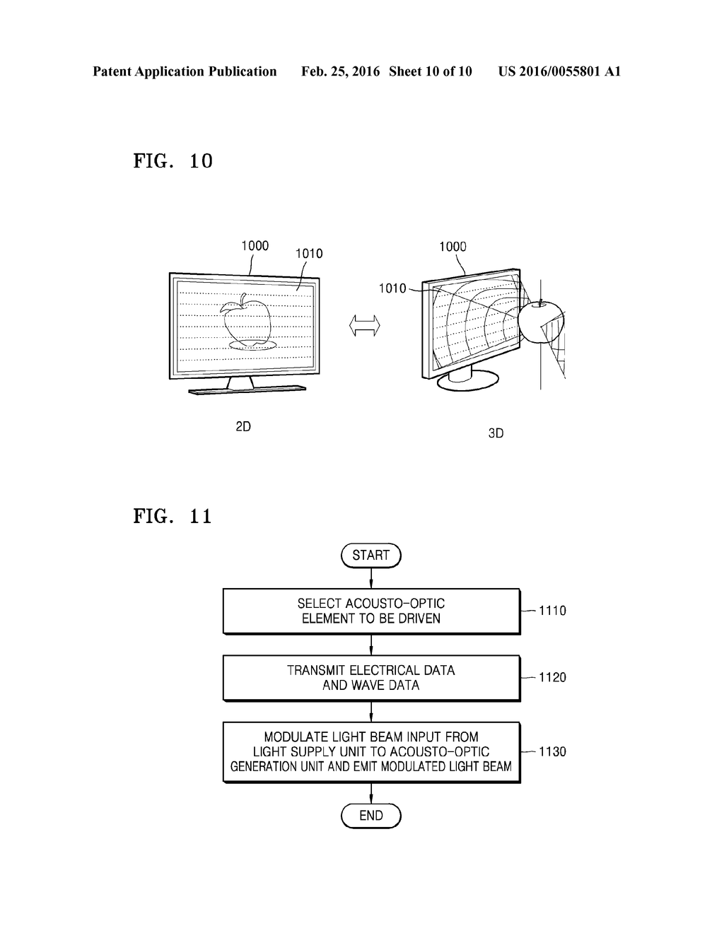 ACOUSTO-OPTIC ELEMENT ARRAY, DISPLAY APPARATUS INCLUDING AN ACOUSTO-OPTIC     ELEMENT ARRAY AND METHOD FOR DRIVING AN ACOUSTO-OPTIC ELEMENT ARRAY - diagram, schematic, and image 11