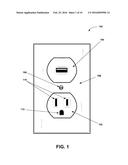 WALL MOUNTABLE ROCKER SWITCH AND UNIVERSAL SERIAL BUS POWER SOURCING     RECEPTACLE diagram and image