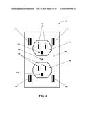 WALL MOUNTABLE ROCKER SWITCH AND UNIVERSAL SERIAL BUS POWER SOURCING     RECEPTACLE diagram and image