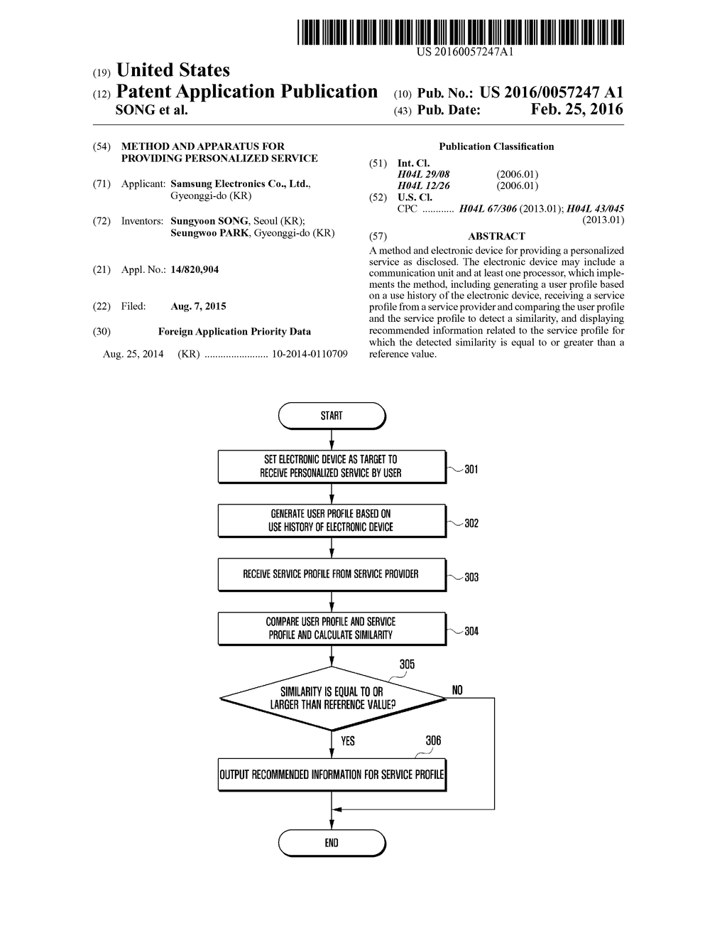 METHOD AND APPARATUS FOR PROVIDING PERSONALIZED SERVICE - diagram, schematic, and image 01