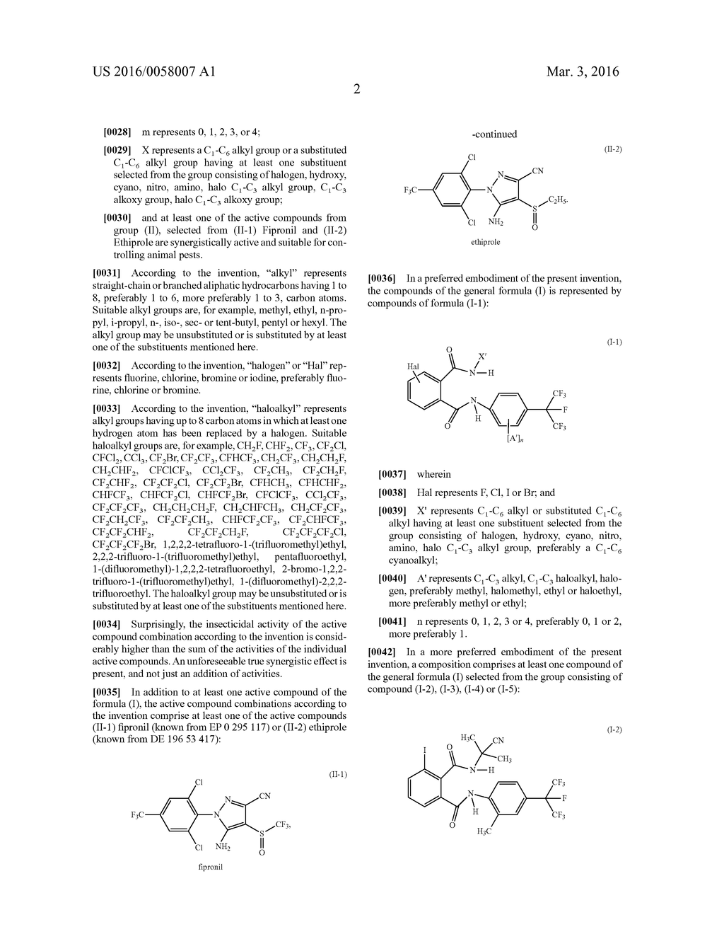 INSECTICIDAL SYNERGISTIC COMBINATIONS OF PHTHALDIAMIDE DERIVATIVES AND     FIPRONIL OR ETHIPROLE - diagram, schematic, and image 03