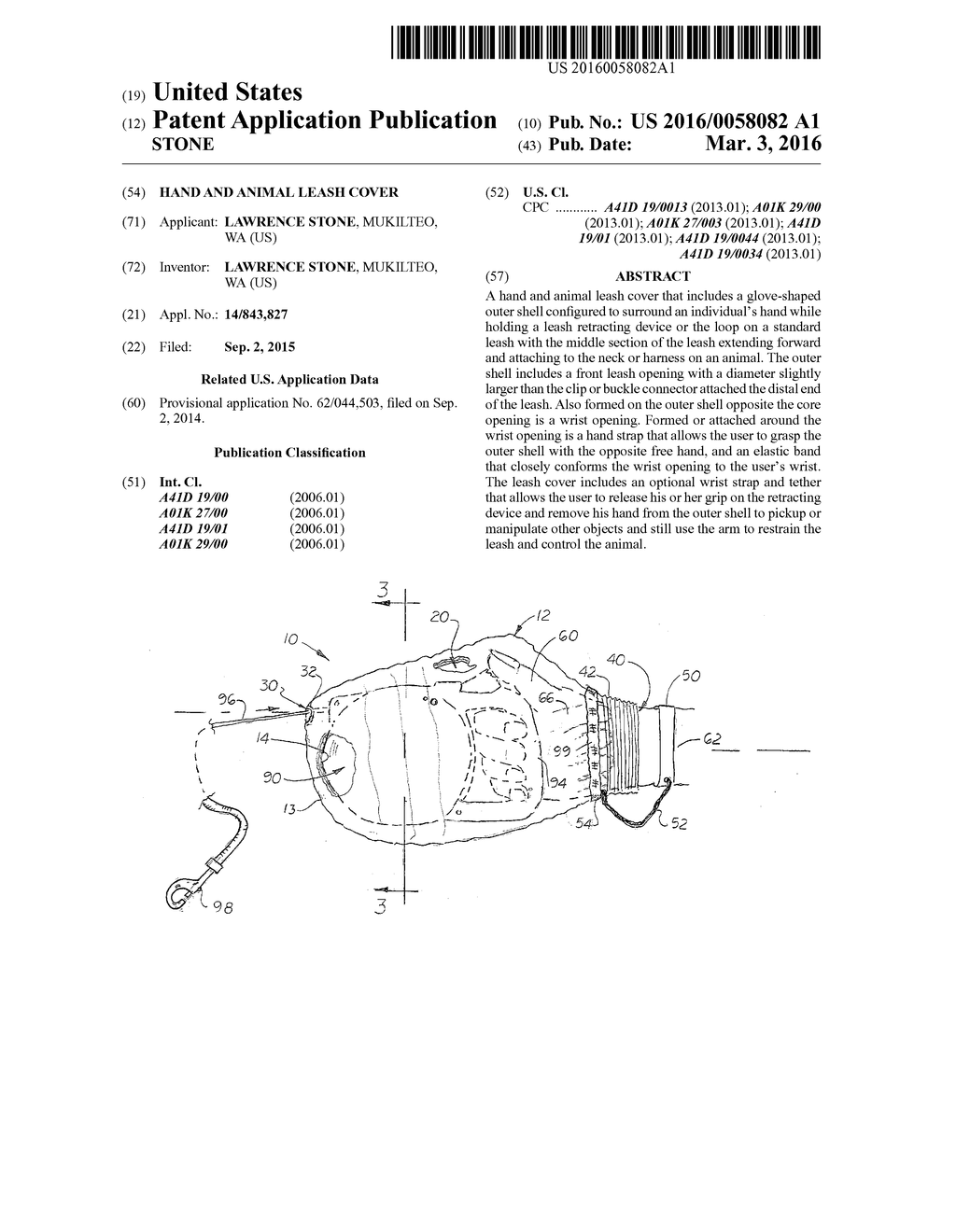 HAND AND ANIMAL LEASH COVER - diagram, schematic, and image 01