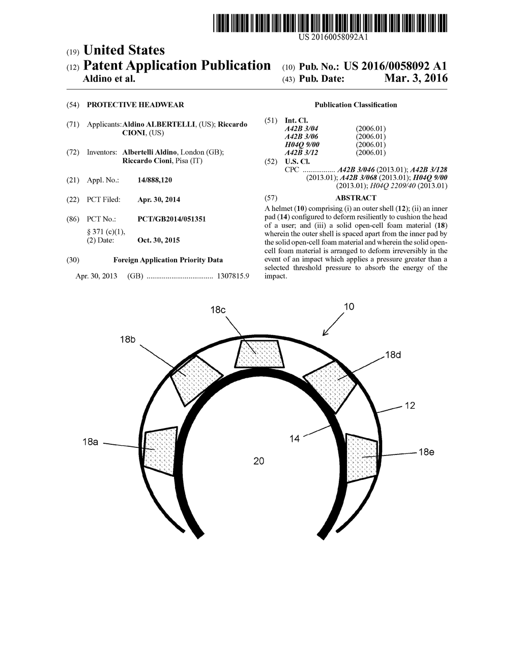 PROTECTIVE HEADWEAR - diagram, schematic, and image 01