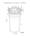 BEVERAGE CONTAINER WITH RECESSED LID AND BREATHABLE SEAL diagram and image