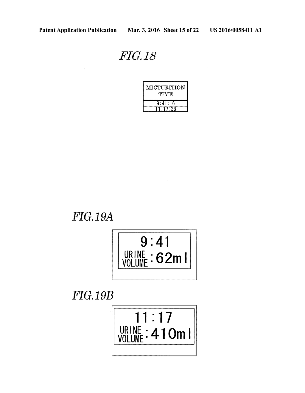 ULTRASONIC URINE VOLUME MEASURING INSTRUMENT, URINE VOLUME MANAGEMENT DATA     GENERATING METHOD USING ULTRASONIC URINE VOLUME MEASURING INSTRUMENT, AND     BLADDER TRAINING METHOD USING ULTRASONIC URINE VOLUME MEASURING     INSTRUMENT - diagram, schematic, and image 16