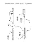 Laser equipped billiard cue diagram and image