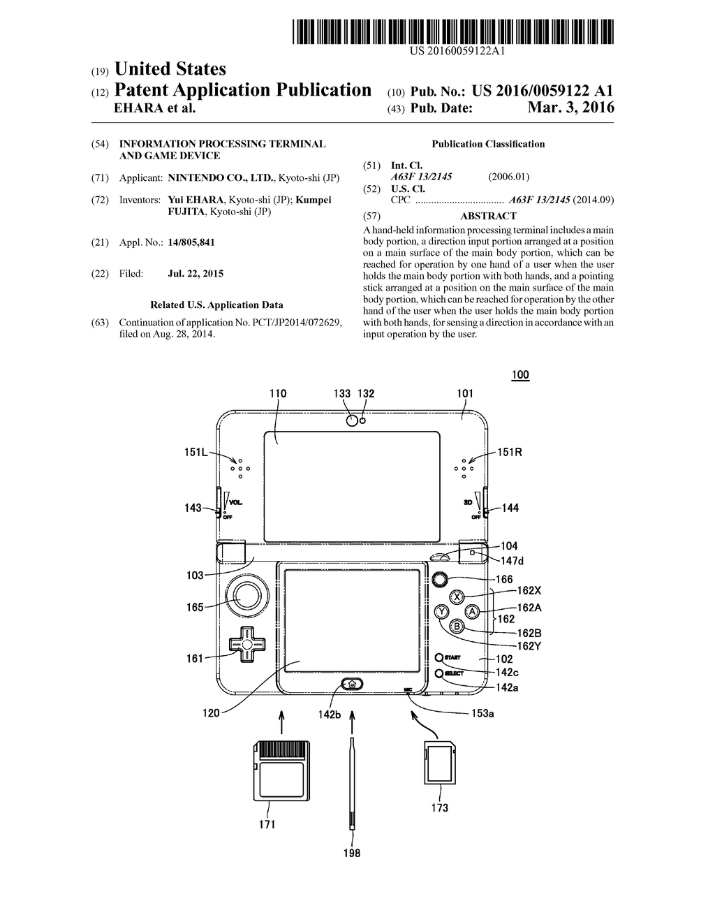 INFORMATION PROCESSING TERMINAL AND GAME DEVICE - diagram, schematic, and image 01