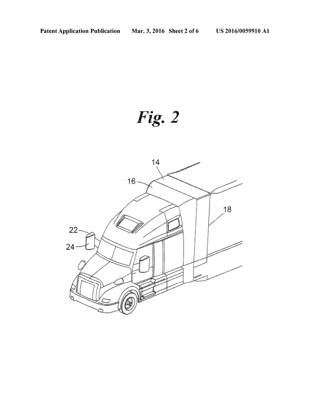 AERODYNAMICALLY EFFICIENT FREIGHT TRUCK AND TRAILER - diagram, schematic, and image 03