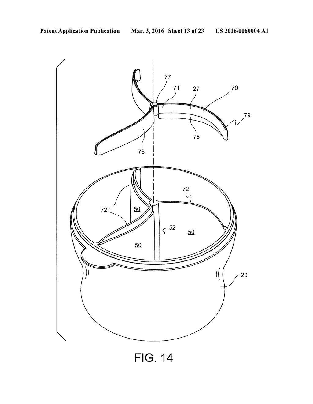 MULTI-COMPARTMENT CONTAINER WITH FLEXIBLE PARTITION - diagram, schematic, and image 14