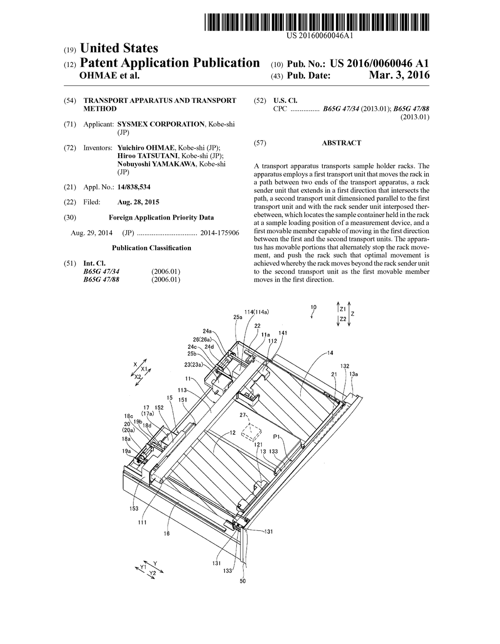 TRANSPORT APPARATUS AND TRANSPORT METHOD - diagram, schematic, and image 01