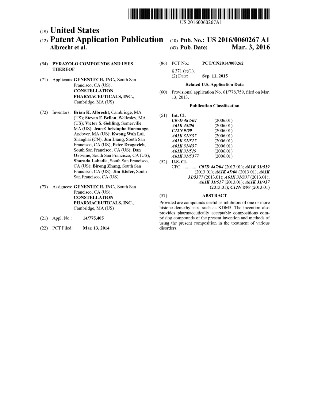 PYRAZOLO COMPOUNDS AND USES THEREOF - diagram, schematic, and image 01