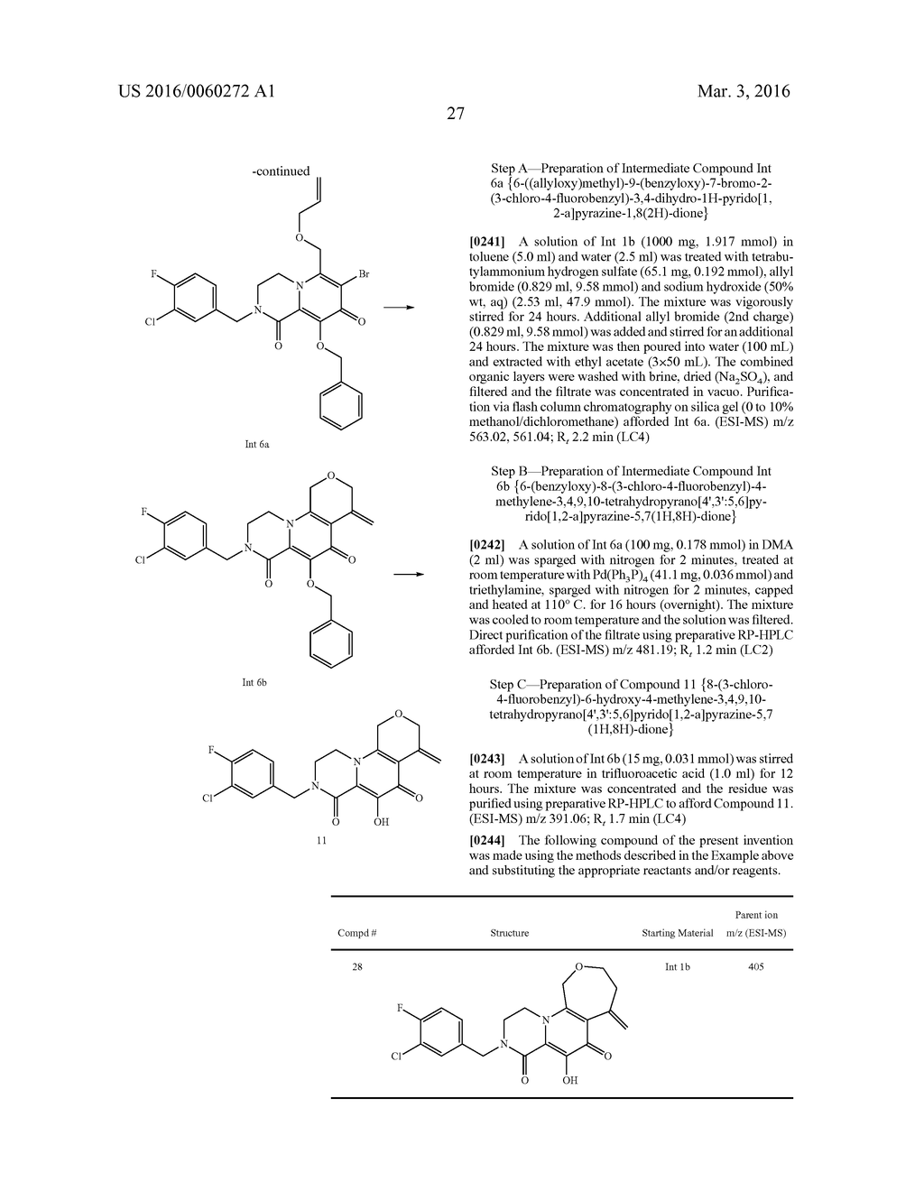 4-PYRIDONE DERIVATIVE COMPOUNDS AND USES THEREOF AS HIV INTEGRASE     INHIBITORS - diagram, schematic, and image 28