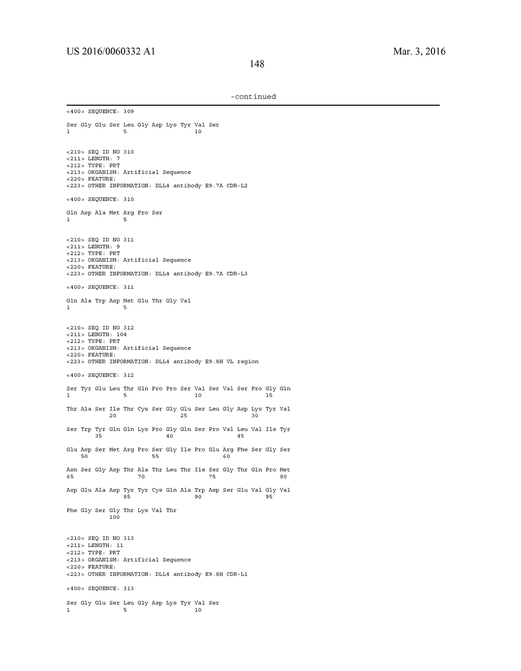 THERAPEUTIC DLL4 BINDING PROTEINS - diagram, schematic, and image 149