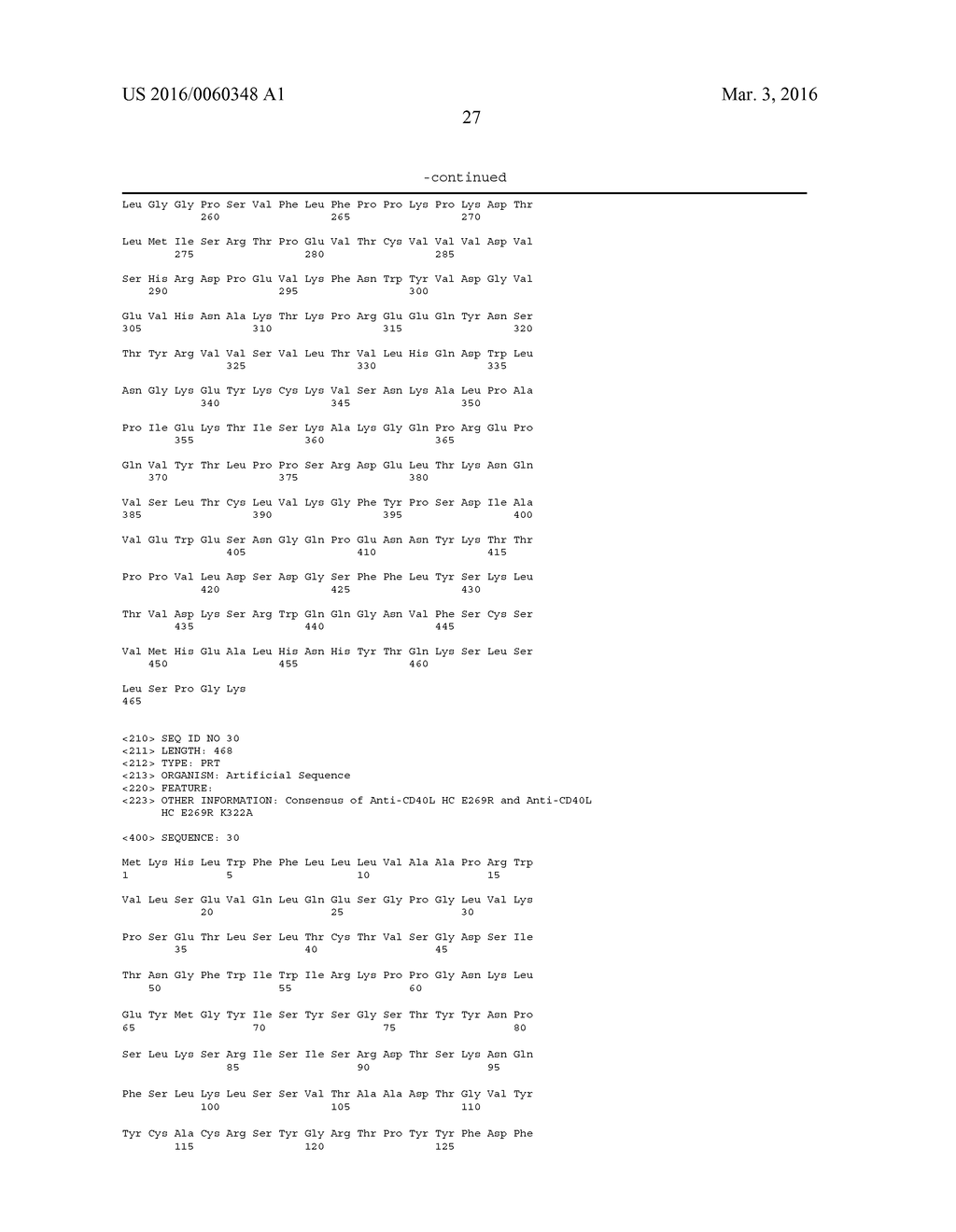 ANTI-CD154 ANTIBODIES HAVING IMPAIRED FcR BINDING AND/OR COMPLEMENT     BINDING PROPERTIES AND USE IN THERAPY - diagram, schematic, and image 52