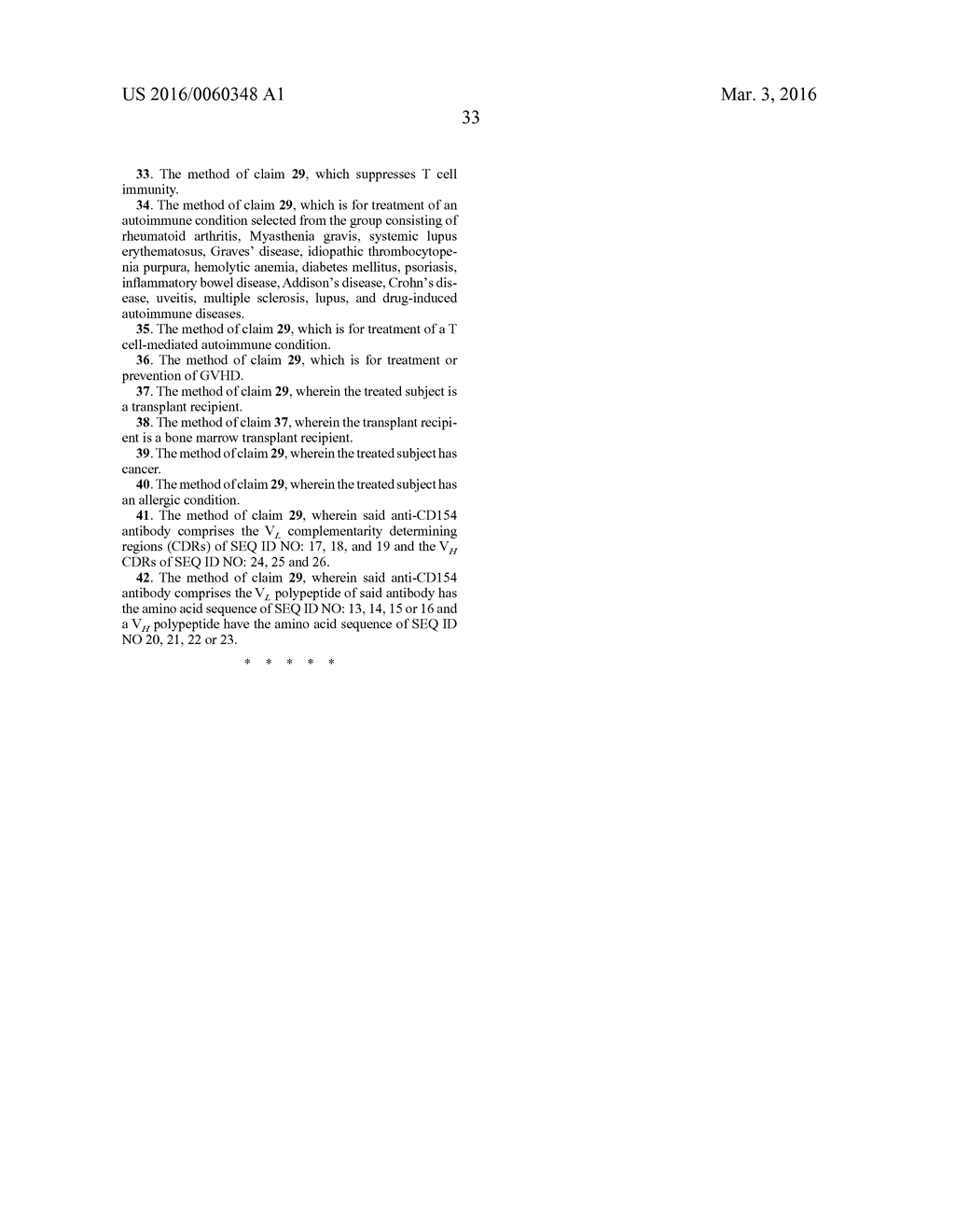 ANTI-CD154 ANTIBODIES HAVING IMPAIRED FcR BINDING AND/OR COMPLEMENT     BINDING PROPERTIES AND USE IN THERAPY - diagram, schematic, and image 58