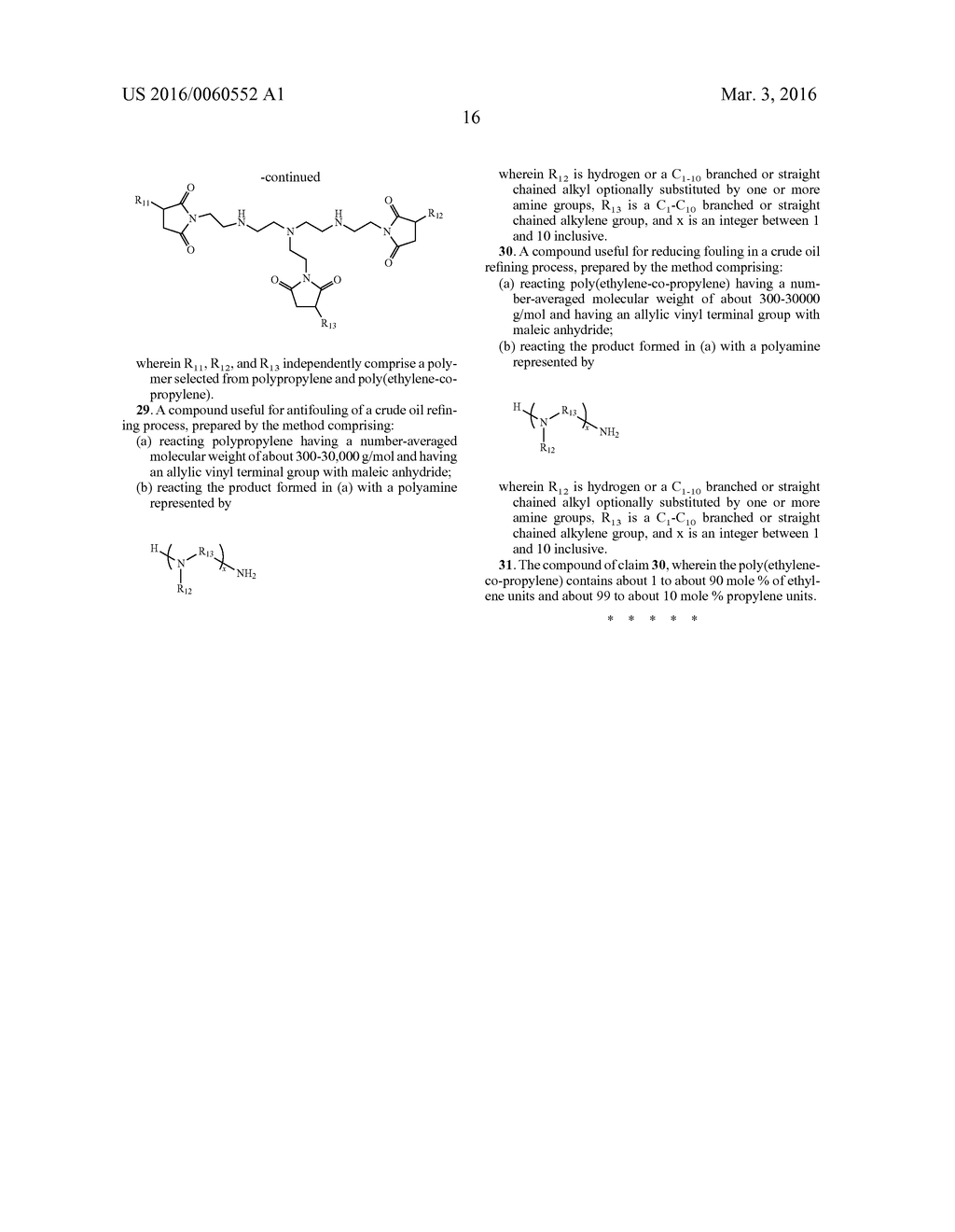 POLYALKYL SUCCINIC ANHYDRIDE DERIVATIVES AS ADDITIVES FOR FOULING     MITIGATION IN PETROLEUM REFINERY PROCESSES - diagram, schematic, and image 26