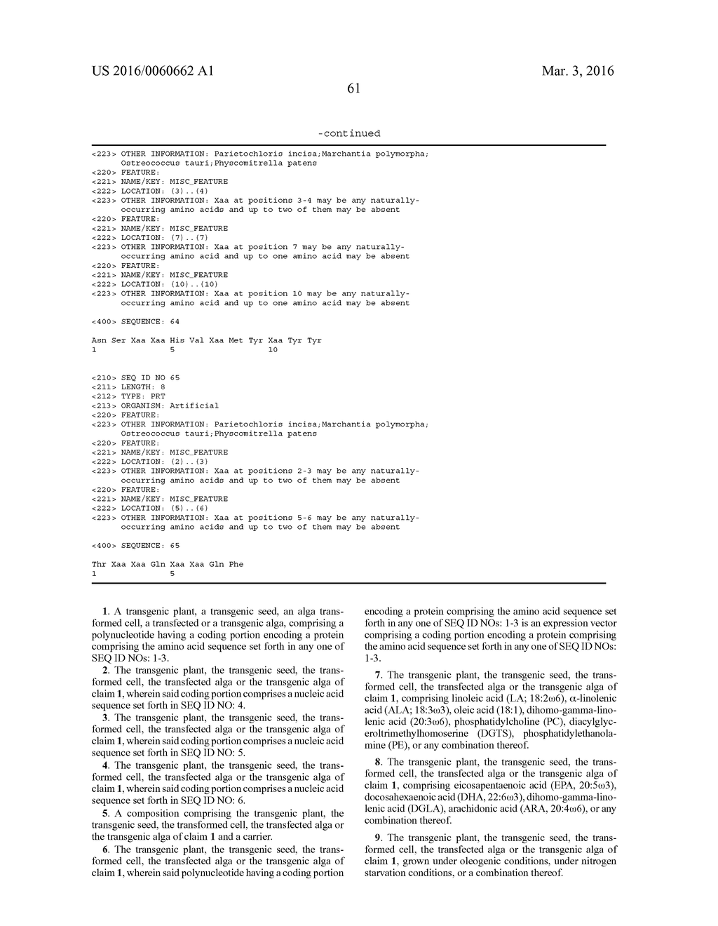 DESATURASES OF A GREEN MICROALGA  AND USES THEREOF - diagram, schematic, and image 78