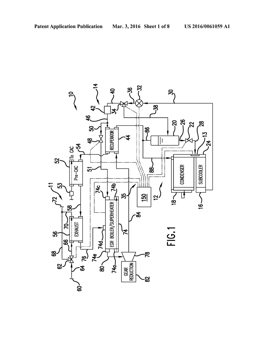 SYSTEM AND METHOD FOR REGULATING EGR COOLING USING A RANKINE CYCLE - diagram, schematic, and image 02