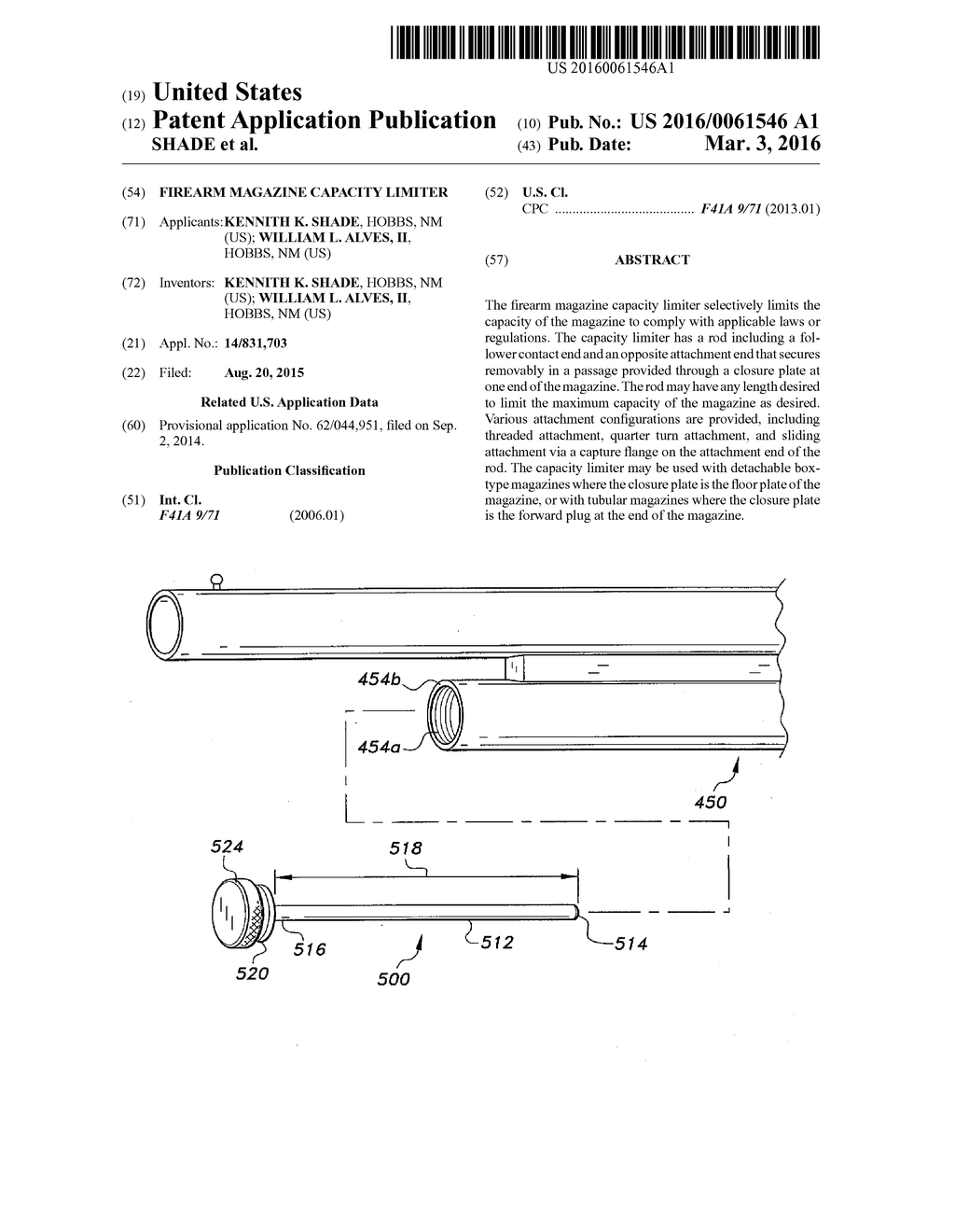 FIREARM MAGAZINE CAPACITY LIMITER - diagram, schematic, and image 01