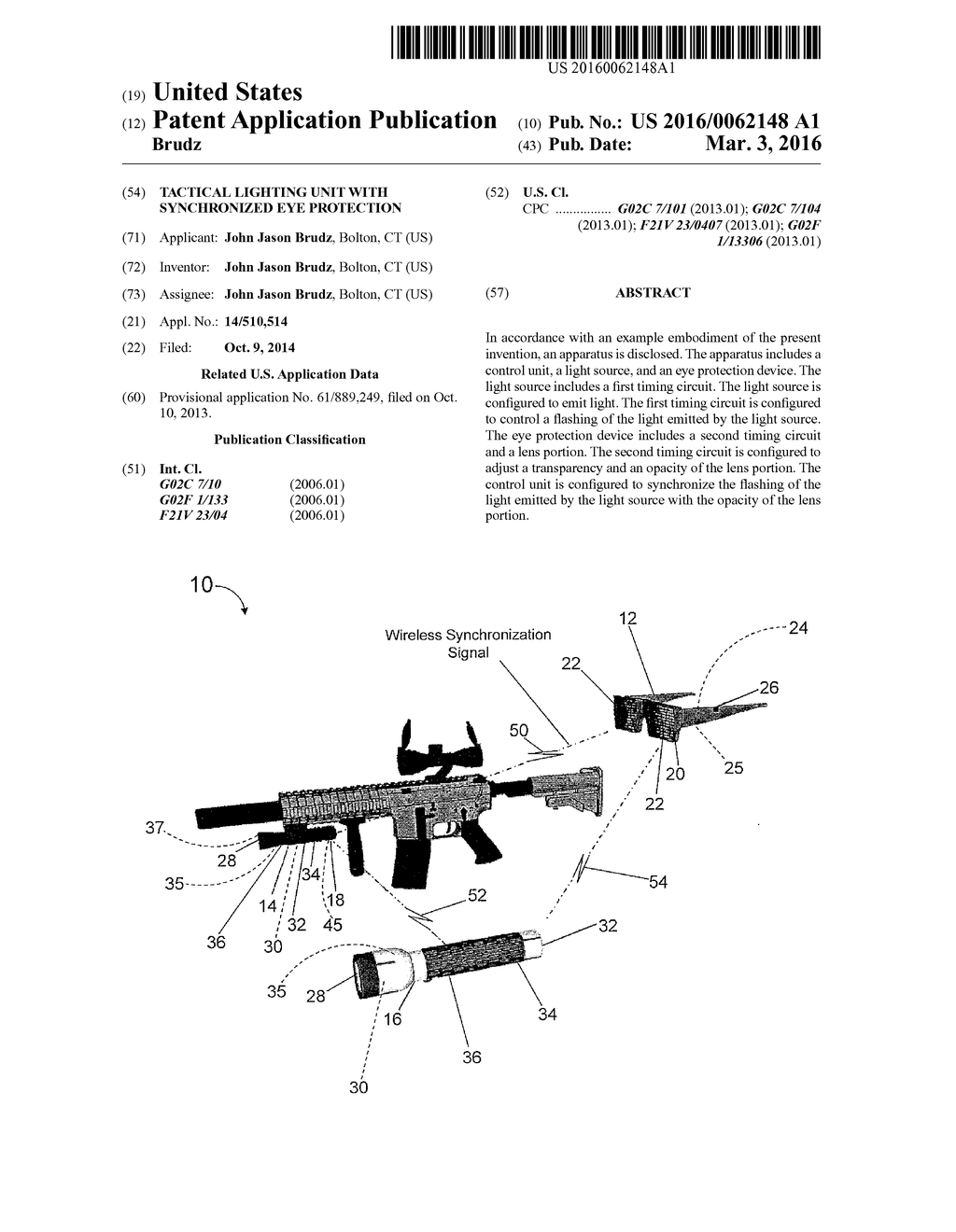 Tactical Lighting Unit with Synchronized Eye Protection - diagram, schematic, and image 01