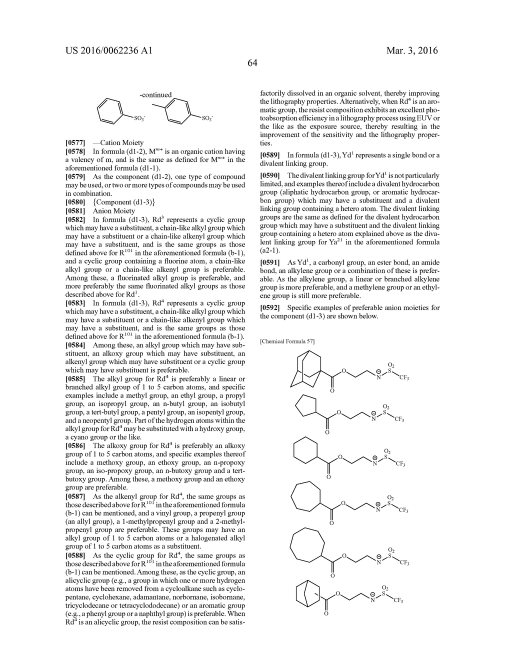 RESIST COMPOSITION AND METHOD OF FORMING RESIST PATTERN - diagram, schematic, and image 65