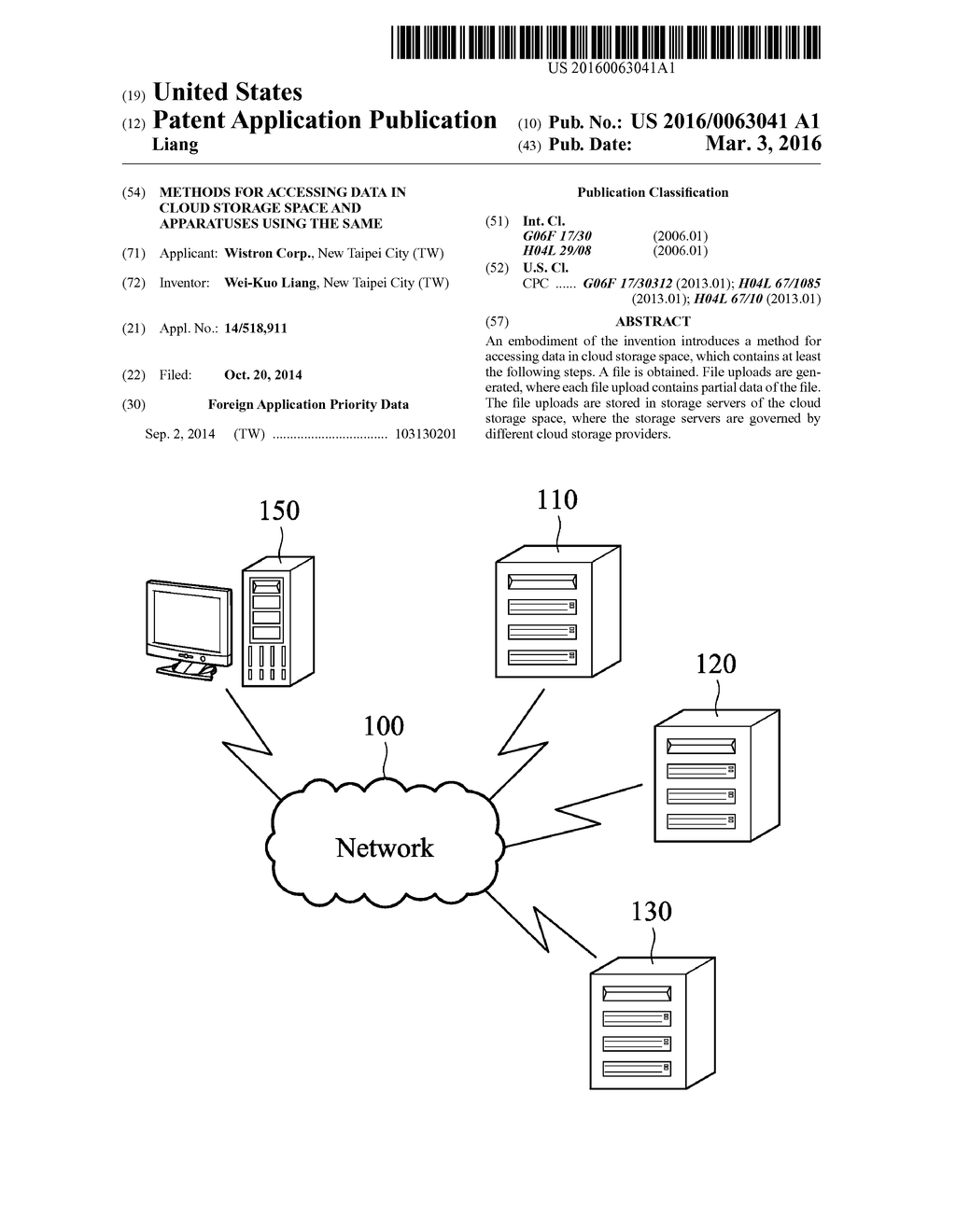 METHODS FOR ACCESSING DATA IN CLOUD STORAGE SPACE AND APPARATUSES USING     THE SAME - diagram, schematic, and image 01