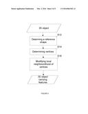 METHOD FOR INSERTING FEATURES INTO A THREE-DIMENSIONAL OBJECT AND METHOD     FOR OBTAINING FEATURES FROM A THREE DIMENSIONAL OBJECT diagram and image