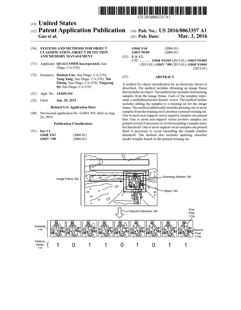 SYSTEMS AND METHODS FOR OBJECT CLASSIFICATION, OBJECT DETECTION AND MEMORY     MANAGEMENT - diagram, schematic, and image 01