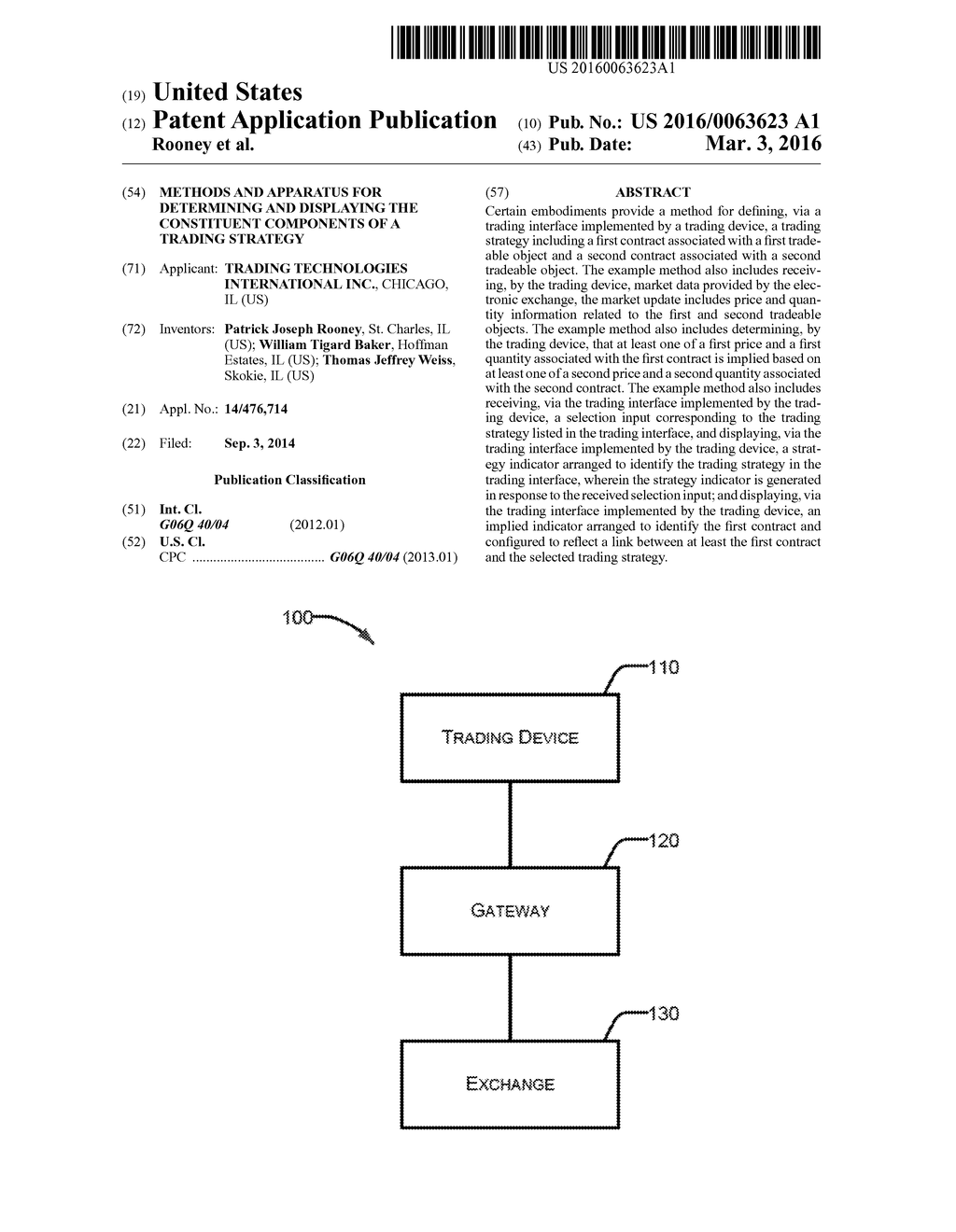 Methods and Apparatus for Determining and Displaying the Constituent     Components of a Trading Strategy - diagram, schematic, and image 01