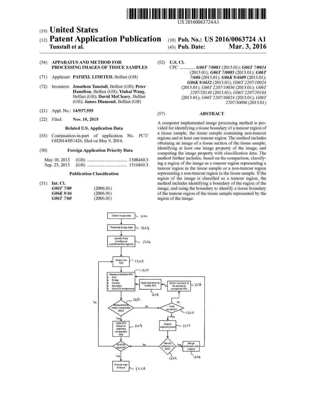 Apparatus And Method For Processing Images Of Tissue Samples - diagram, schematic, and image 01