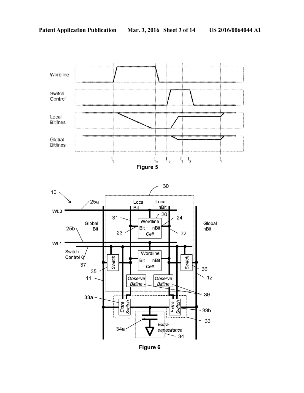 MEMORY WITH LOCAL-/GLOBAL BIT LINE ARCHITECTURE AND ADDITIONAL CAPACITANCE     FOR GLOBAL BIT LINE DISCHARGE IN READING - diagram, schematic, and image 04