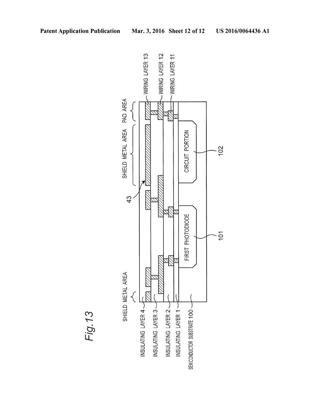 CIRCUIT-INTEGRATED PHOTOELECTRIC CONVERTER AND METHOD FOR MANUFACTURING     THE SAME - diagram, schematic, and image 13