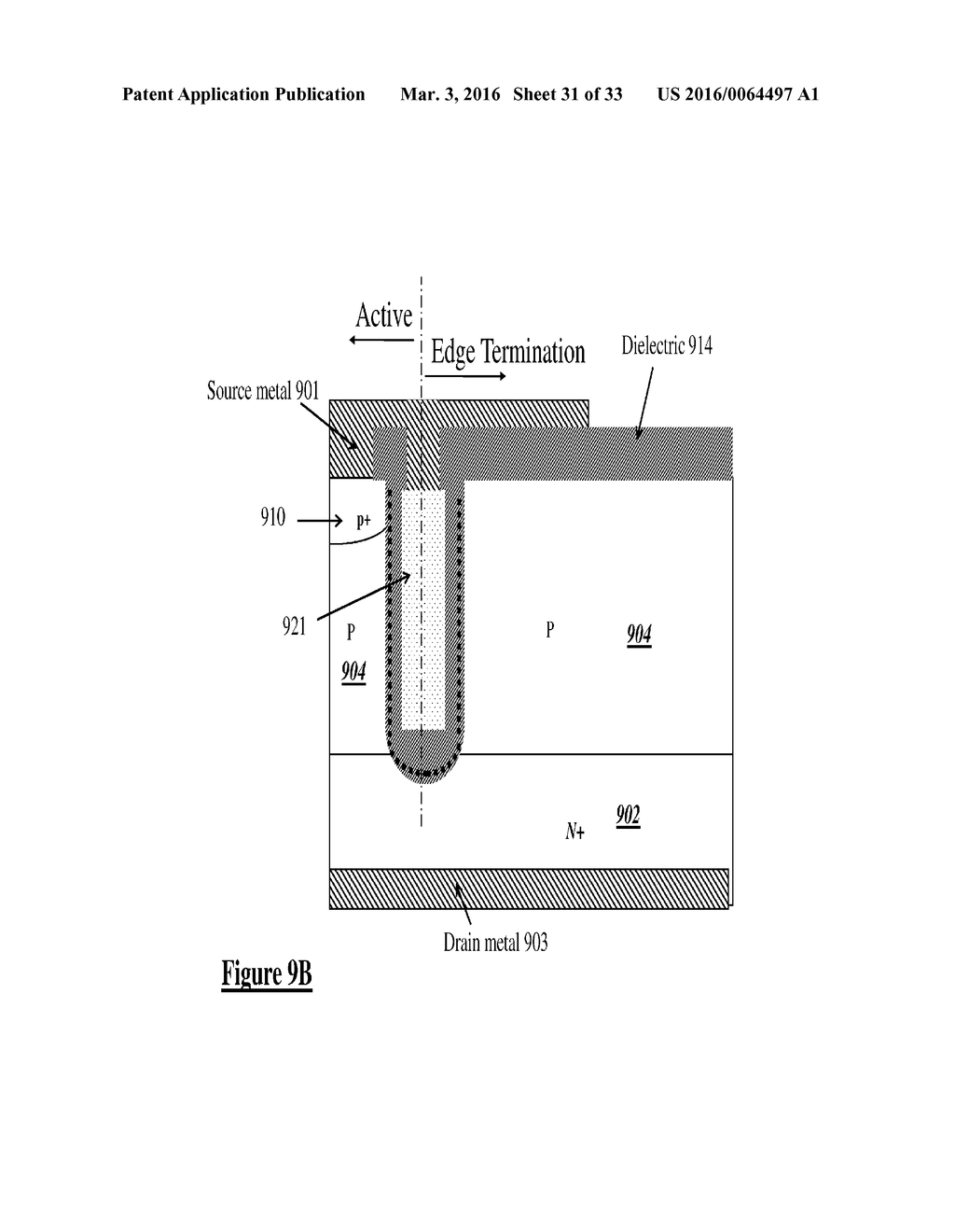 DEVICES, COMPONENTS AND METHODS COMBINING TRENCH FIELD PLATES WITH     IMMOBILE ELECTROSTATIC CHARGE - diagram, schematic, and image 32