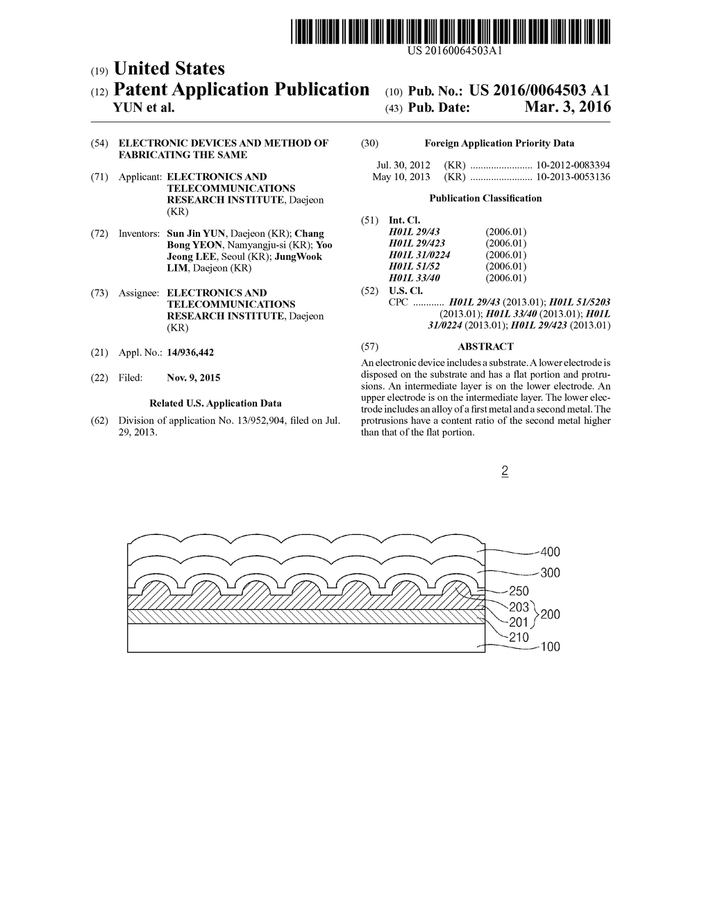 ELECTRONIC DEVICES AND METHOD OF FABRICATING THE SAME - diagram, schematic, and image 01