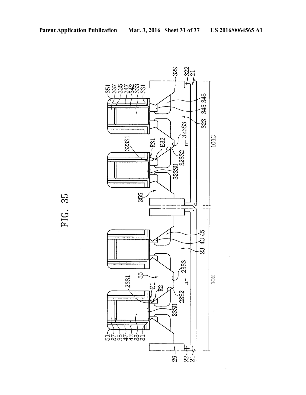 SEMICONDUCTOR DEVICES INCLUDING A STRESSOR IN A RECESS AND METHODS OF     FORMING THE SAME - diagram, schematic, and image 32