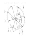 ARRAY ANTENNA COMPRISING SECTIONS SERIALLY LINKABLE TO CENTRAL NODE IN     DIFFERENT SPATIAL CONFIGURATIONS diagram and image