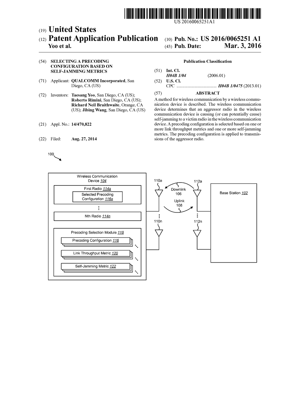 SELECTING A PRECODING CONFIGURATION BASED ON SELF-JAMMING METRICS - diagram, schematic, and image 01