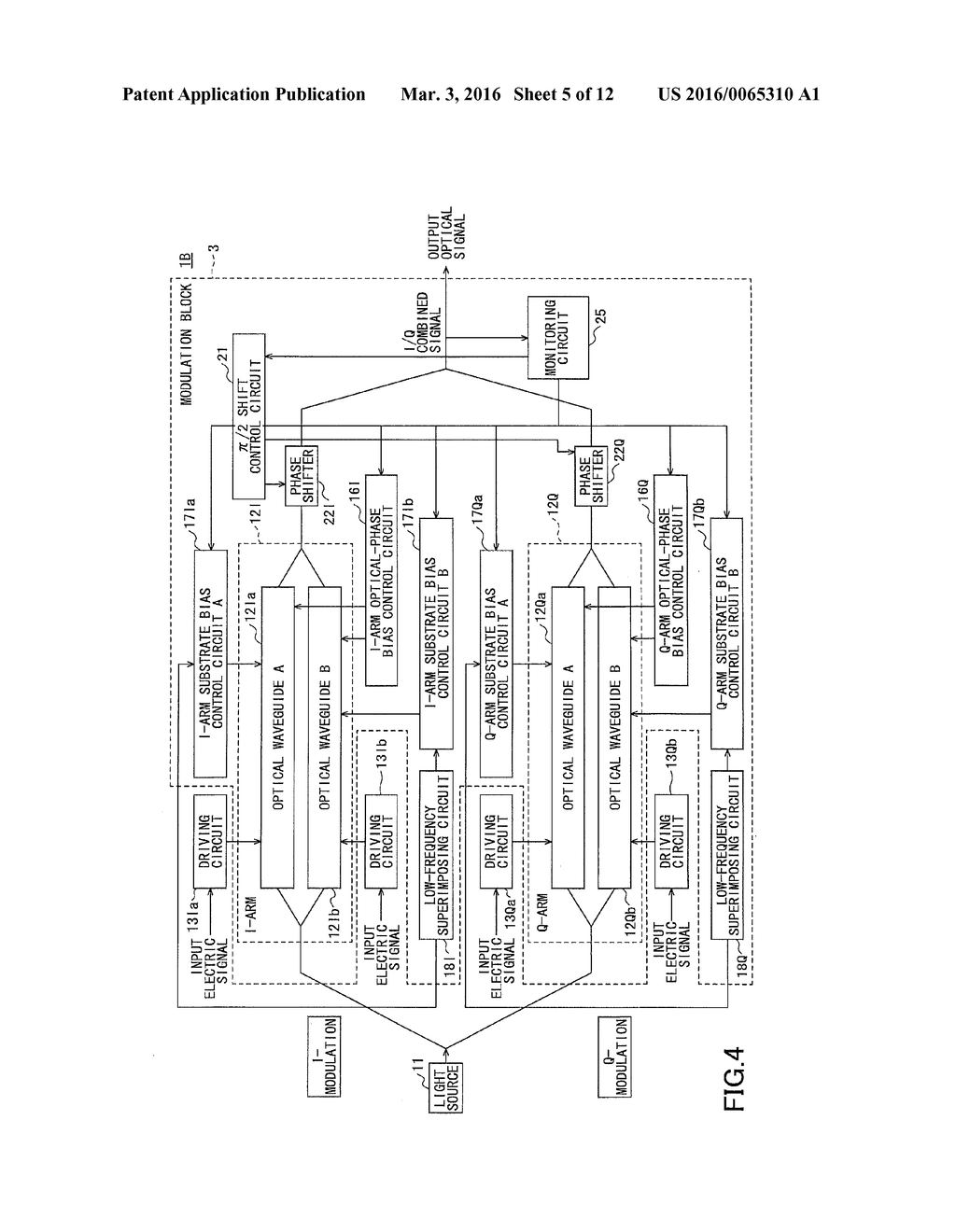 OPTICAL COMMUNICATION APPARATUS AND METHOD OF CONTROLLING OPTICAL     MODULATOR - diagram, schematic, and image 06