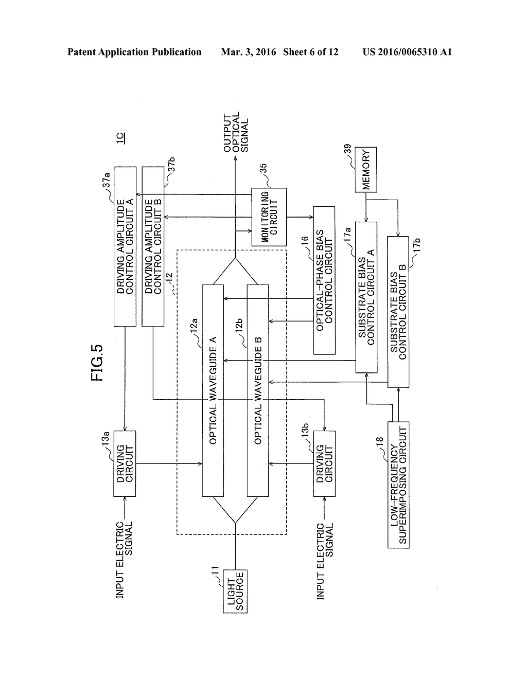 OPTICAL COMMUNICATION APPARATUS AND METHOD OF CONTROLLING OPTICAL     MODULATOR - diagram, schematic, and image 07