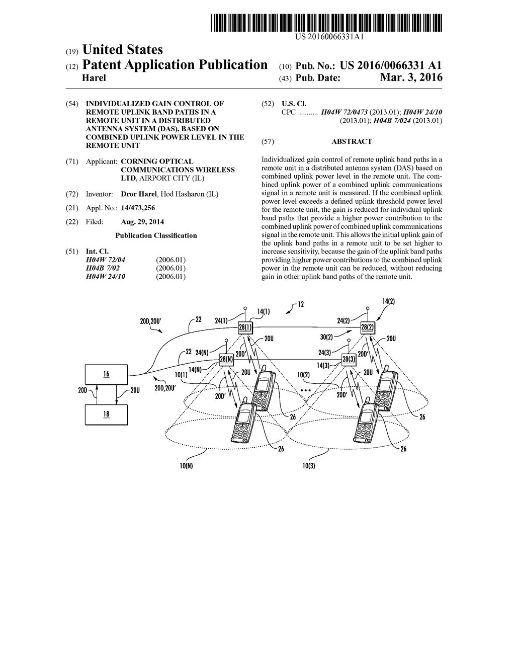 INDIVIDUALIZED GAIN CONTROL OF REMOTE UPLINK BAND PATHS IN A REMOTE UNIT     IN A DISTRIBUTED ANTENNA SYSTEM (DAS), BASED ON COMBINED UPLINK POWER     LEVEL IN THE REMOTE UNIT - diagram, schematic, and image 01