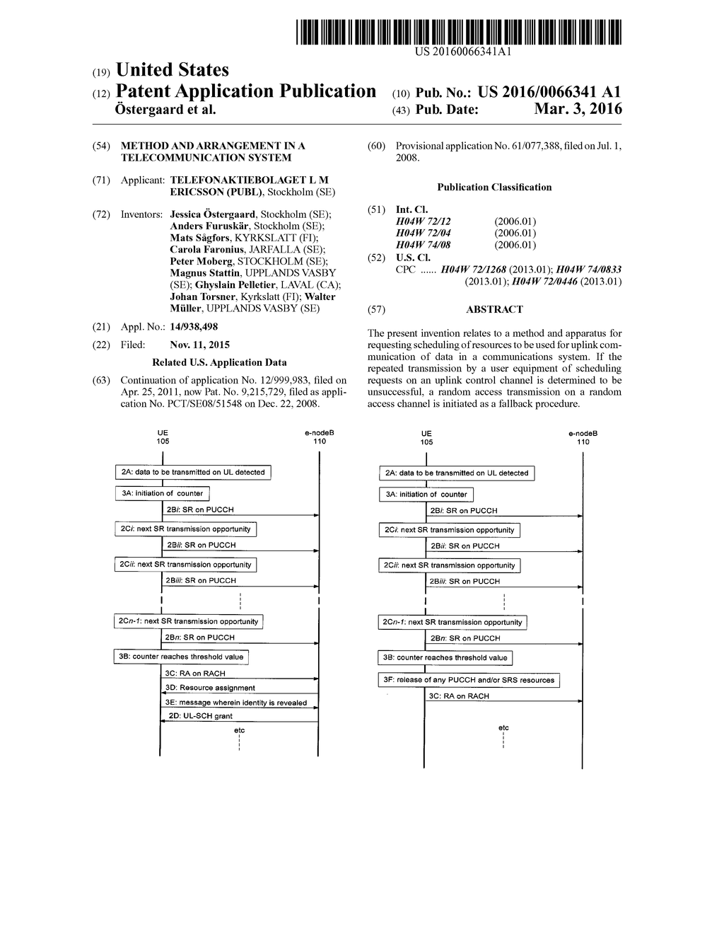 METHOD AND ARRANGEMENT IN A TELECOMMUNICATION SYSTEM - diagram, schematic, and image 01