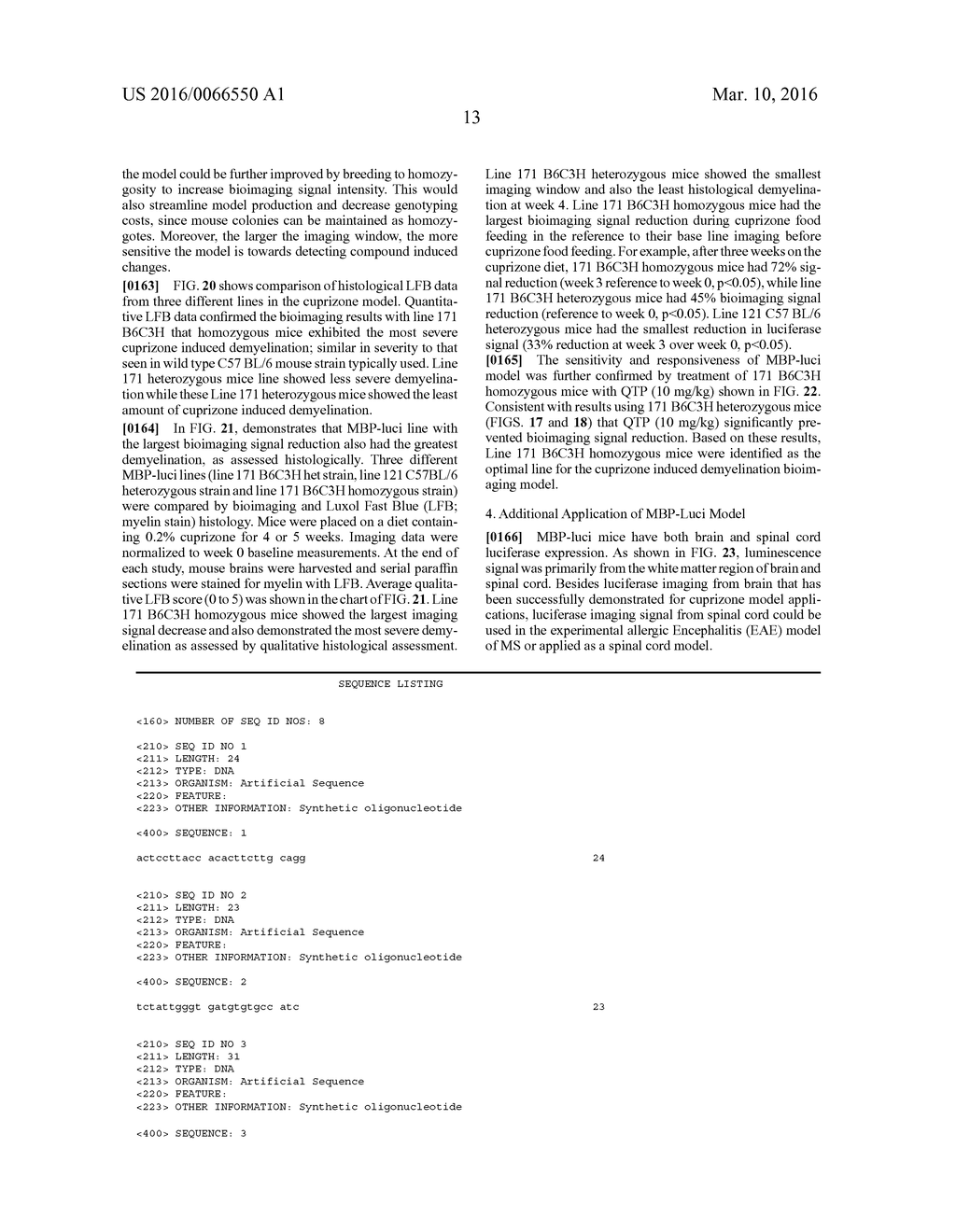 Animal Model Expressing Luciferase under Control of the Myelin Basic     Protein Promoter (MBP-luci) and Use of the Model for Bioluminescence In     Vivo Imaging - diagram, schematic, and image 38