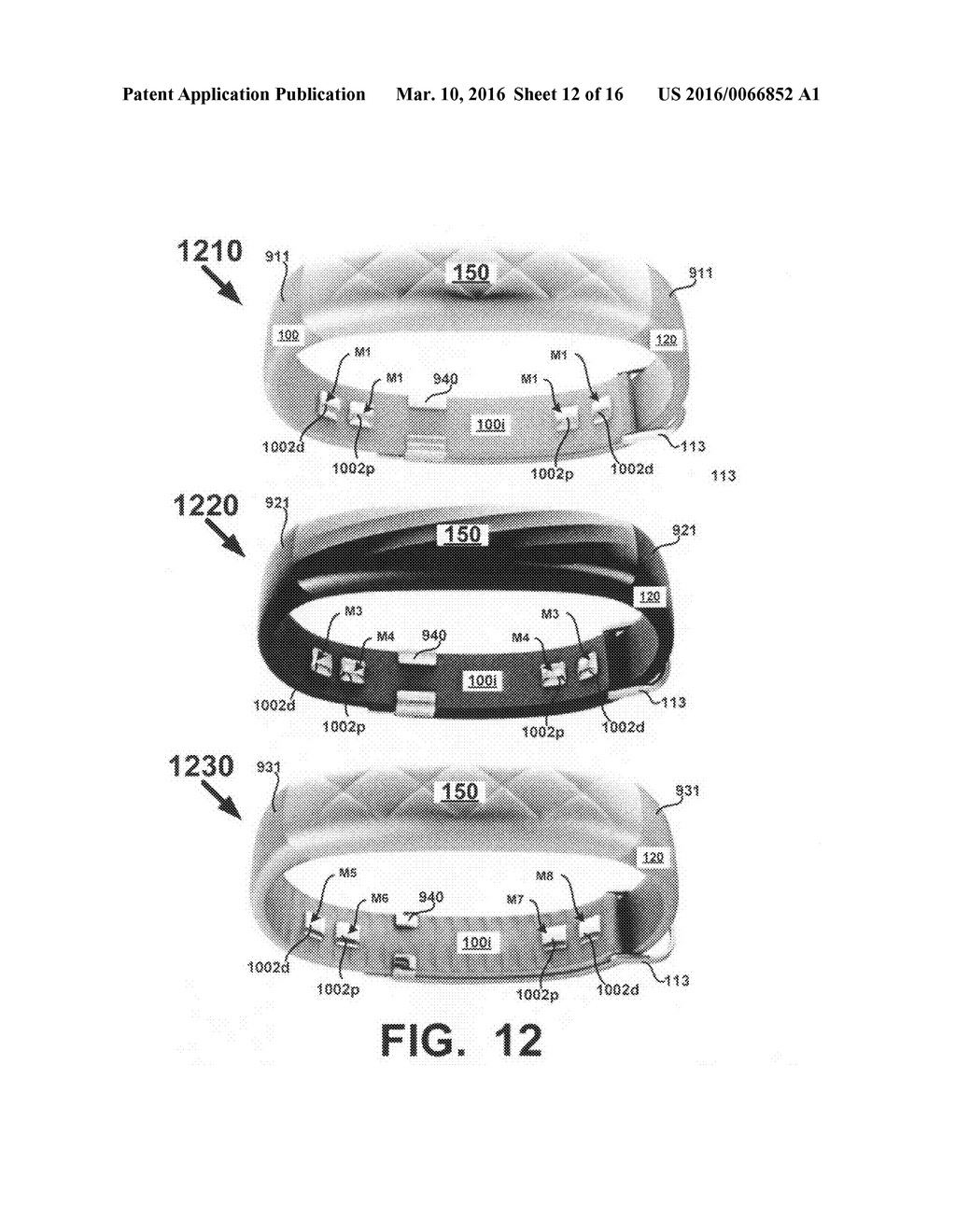 Strap band for a wearable device - diagram, schematic, and image 13