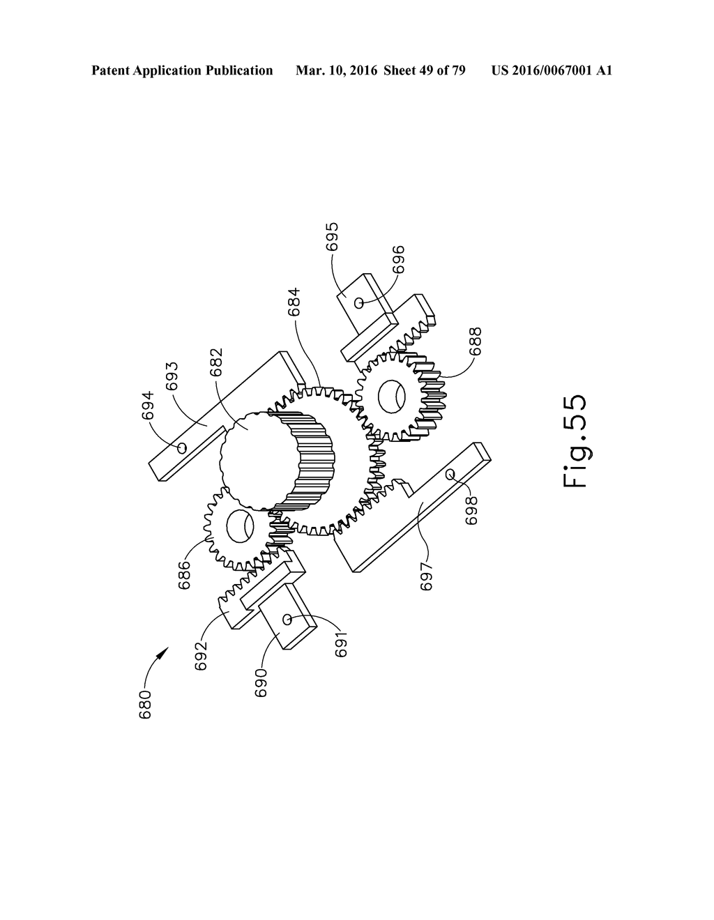 ELECTROSURGICAL DEVICE WITH DISPOSABLE SHAFT HAVING TRANSLATING GEAR AND     SNAP FIT - diagram, schematic, and image 50