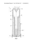 DUAL-CHAMBER CYLINDER-PISTON UNIT FOR THE LYOPHILISATION, STORAGE,     RECONSTITUTION AND APPLICATION OF INJECTION SOLUTIONS FOR AN INJECTOR,     AND METHOD FOR FILLING THE CYLINDER-PISTON UNIT diagram and image